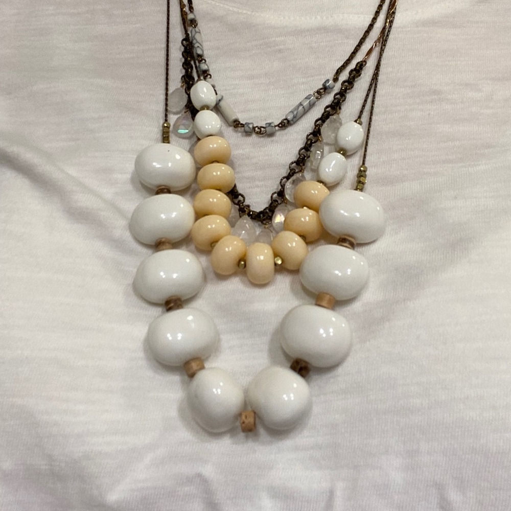 Anthropologie 4 tiered bauble necklace